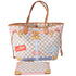 Louis Vuitton Neverfull MM Summer Truck Tote Bag N41065 Azur Damier Canvas